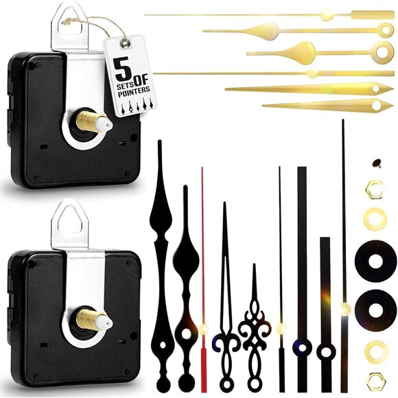 Other - 2Pcs Quartz Clock Mechanism Kit, Wall Clock Mechanisms Mattery Powered Replaceme